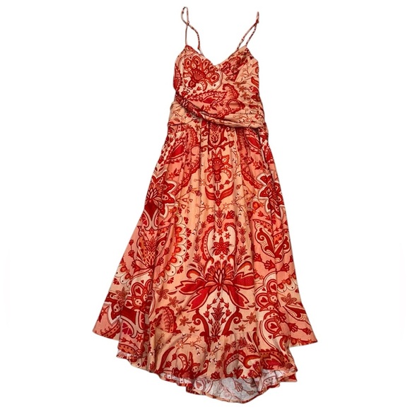 NWT Farm Rio Red Jaipur Crossover Maxi Dress in Jaipur Red Size M - Picture 3 of 10